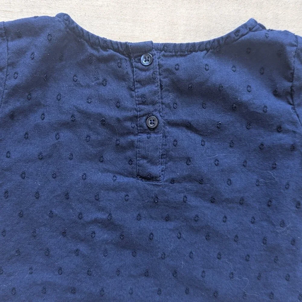 babyGAP Floral Embroidered Navy Blouse - Size 18-24M - Picture 6 of 9